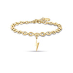 BRACCIALE DA DONNA IN ACCIAIO DORATO CON FULMINE