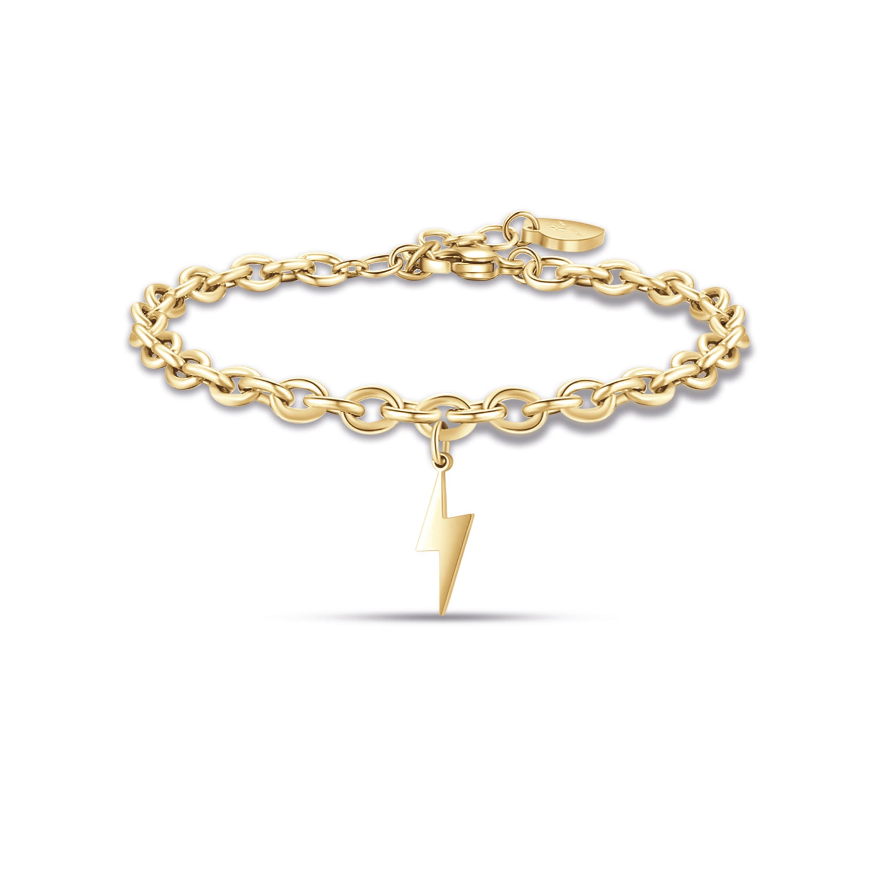 BRACCIALE DA DONNA IN ACCIAIO DORATO CON FULMINE