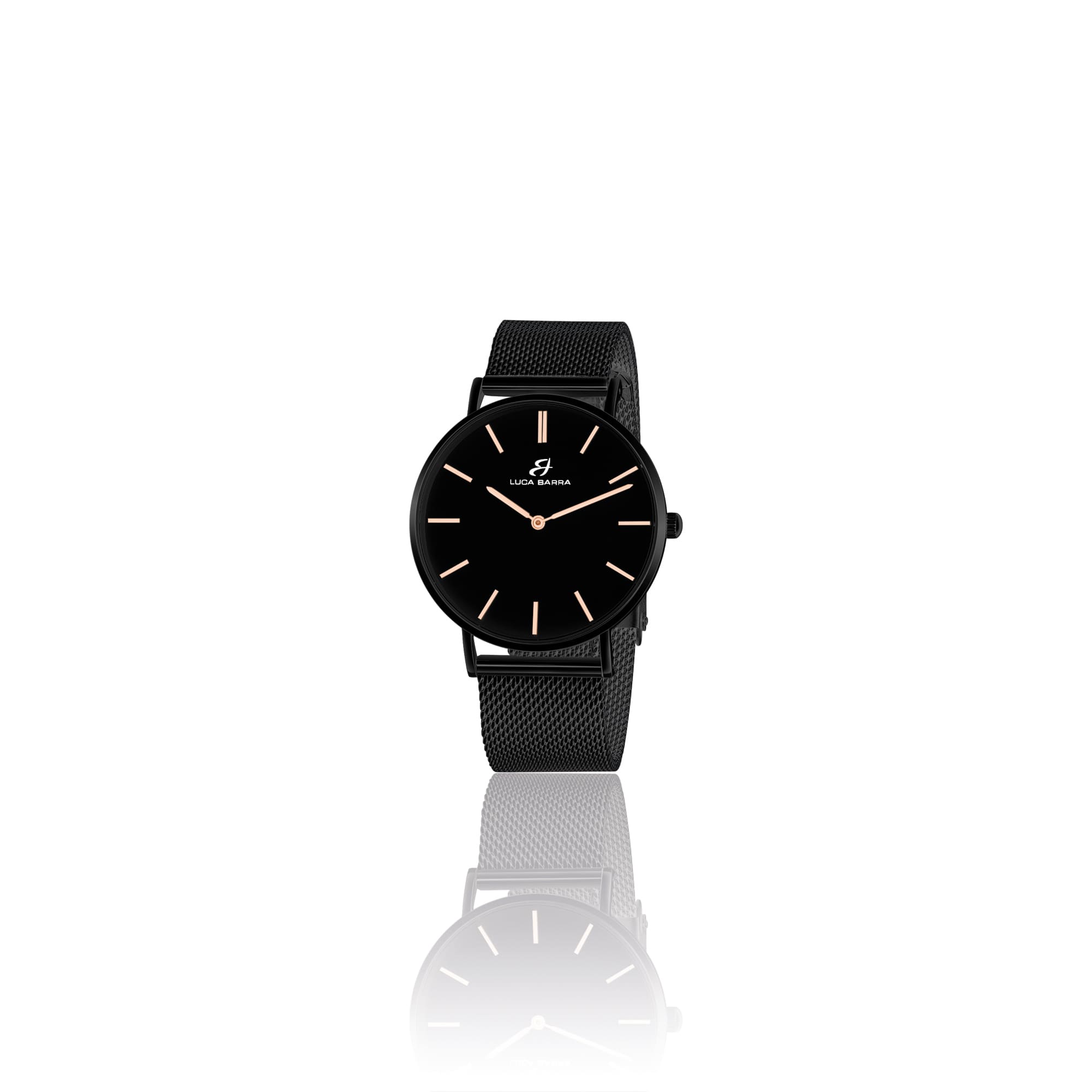OROLOGIO DA UOMO IN ACCIAIO NERO CON CASSA IN ACCIAIO NERO QUADRANTE NERO