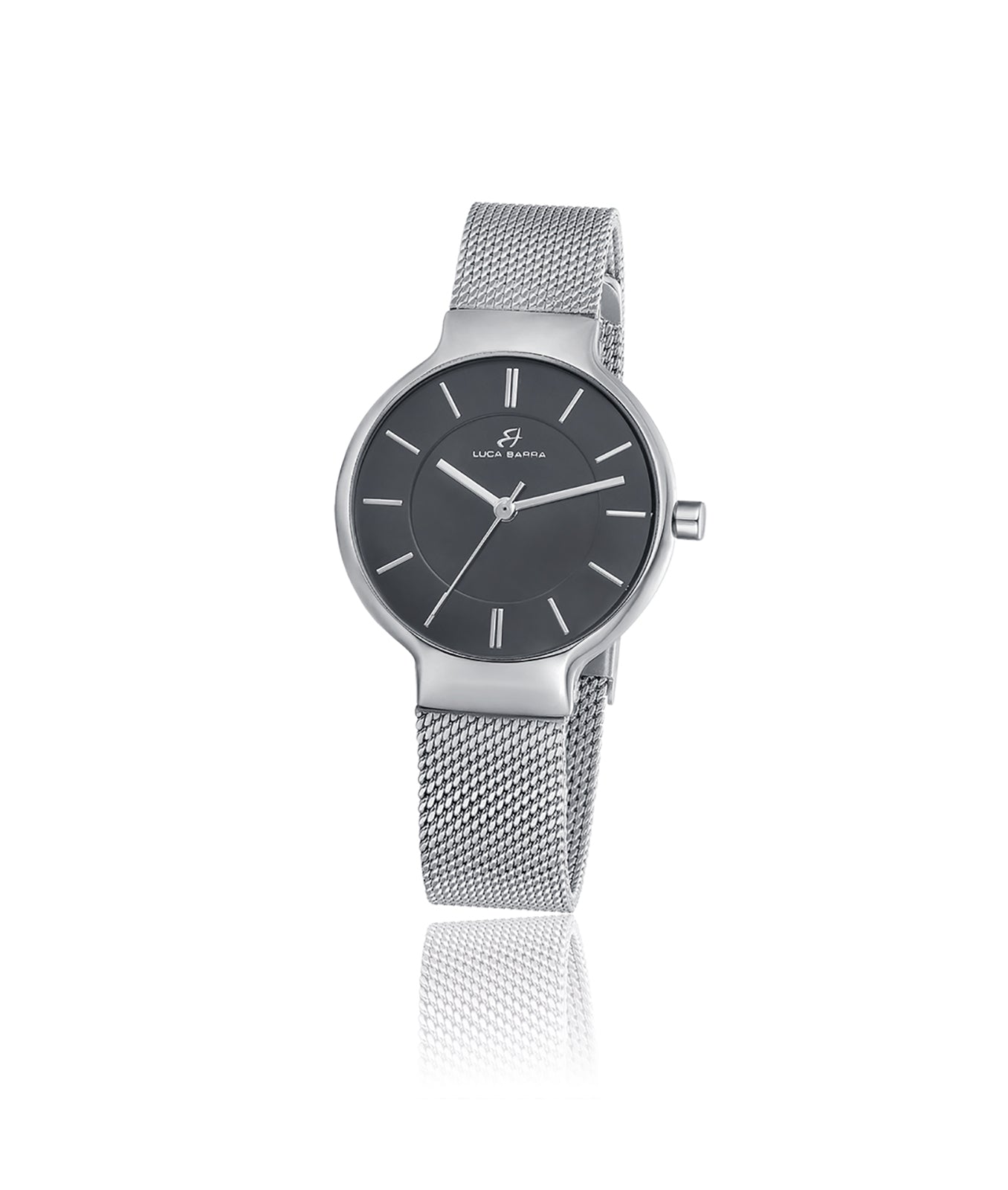 OROLOGIO CON CASSA IN ACCIAIO QUANDRANTE IP NERO BRACCIALE IN ACCIAIO