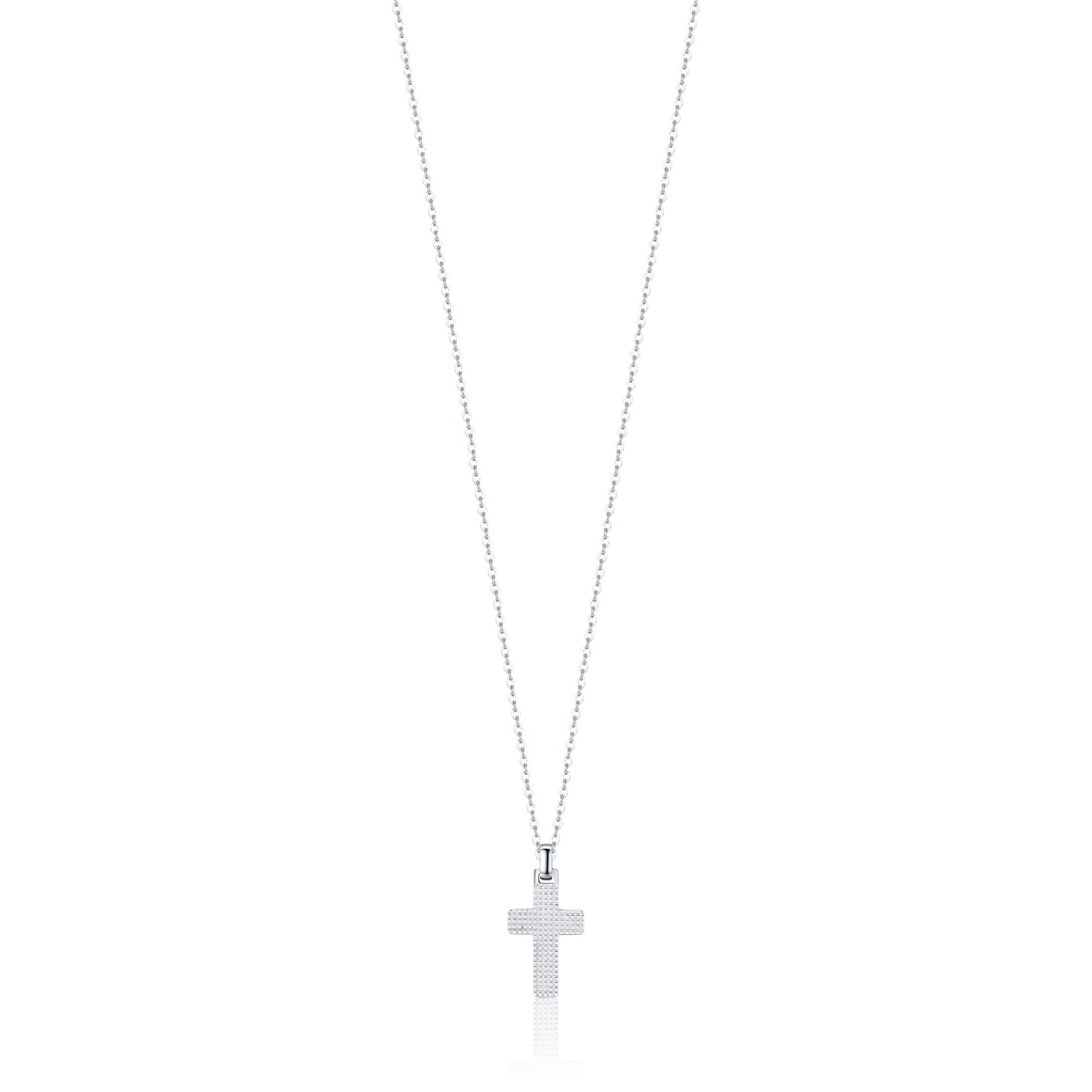 COLLANA DA UOMO IN ACCIAIO CON CROCE