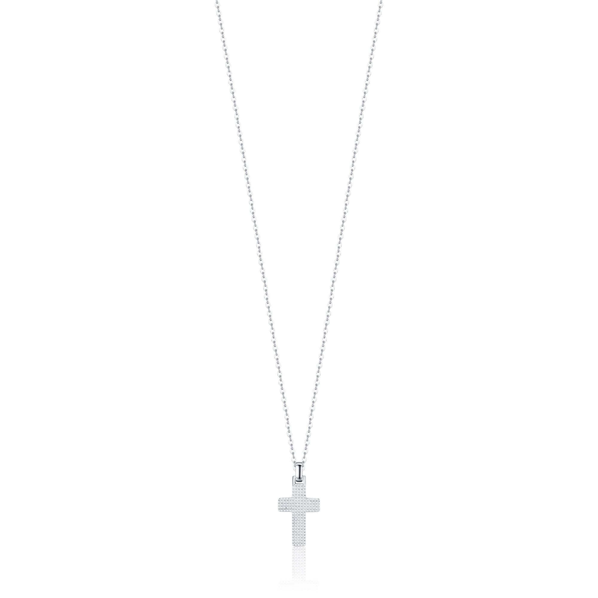 COLLANA DA UOMO IN ACCIAIO CON CROCE
