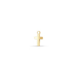 CHARM CROCE IN ACCIAIO DORATO