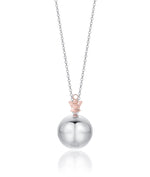 COLLANA IN ACCIAIO CIONDOLO IN METALLO CON ANGELO IP ROSE