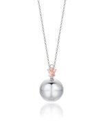 COLLANA IN ACCIAIO CIONDOLO IN METALLO CON ANGELO IP ROSE