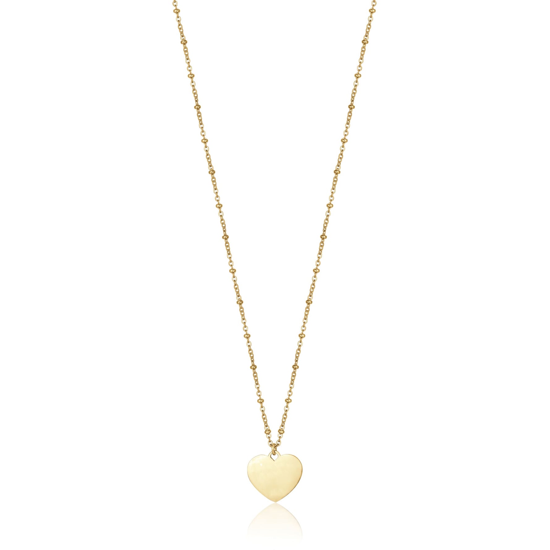 COLLANA DA DONNA IN ACCIAIO IN DORATO CON CUORE