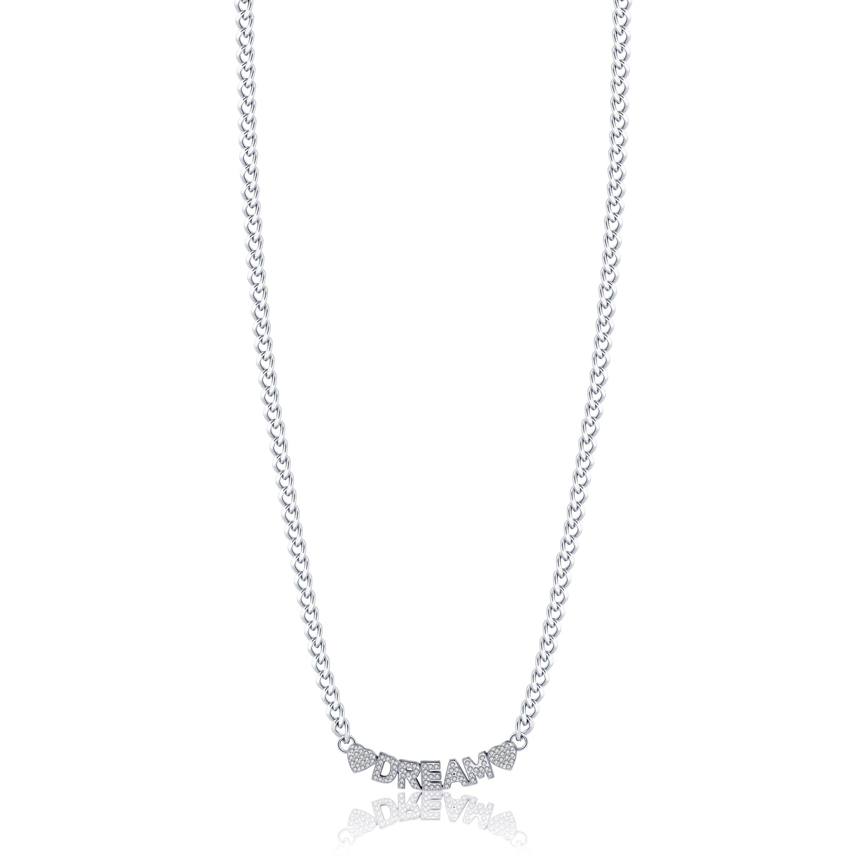 COLLANA DA DONNA IN ACCIAIO DREAM CON CRISTALLI BIANCHI