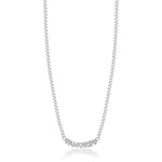 COLLANA DA DONNA IN ACCIAIO AMORE CON CRISTALLI BIANCHI
