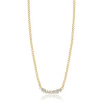 COLLANA DA DONNA IN ACCIAIO DORATO AMORE CON CRISTALLI BIANCHI