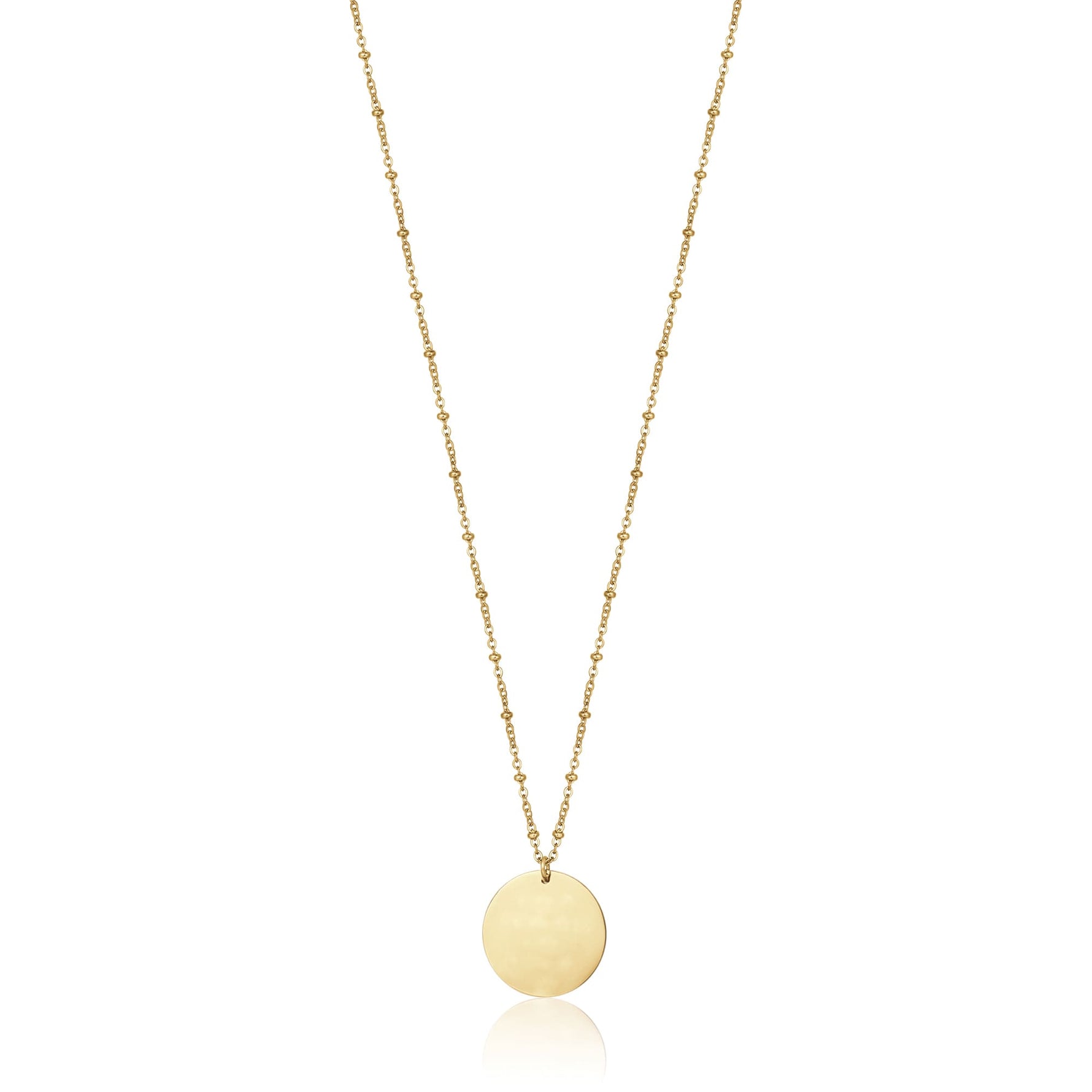 COLLANA DA DONNA IN ACCIAIO IN DORATO CON PIASTRA