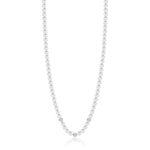 COLLANA DA DONNA IN ACCIAIO CON PERLE E CRISTALLI BIANCHI