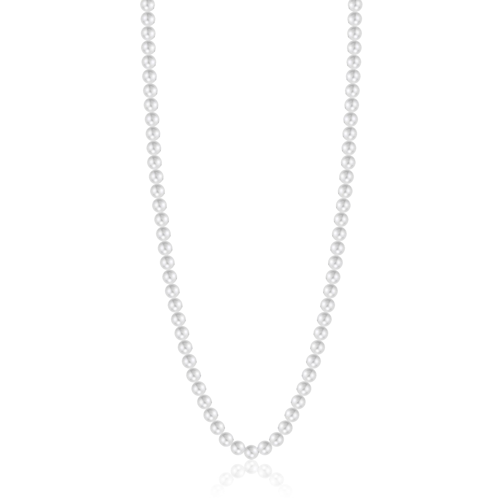 COLLANA DA DONNA IN ACCIAIO CON PERLE BIANCHE