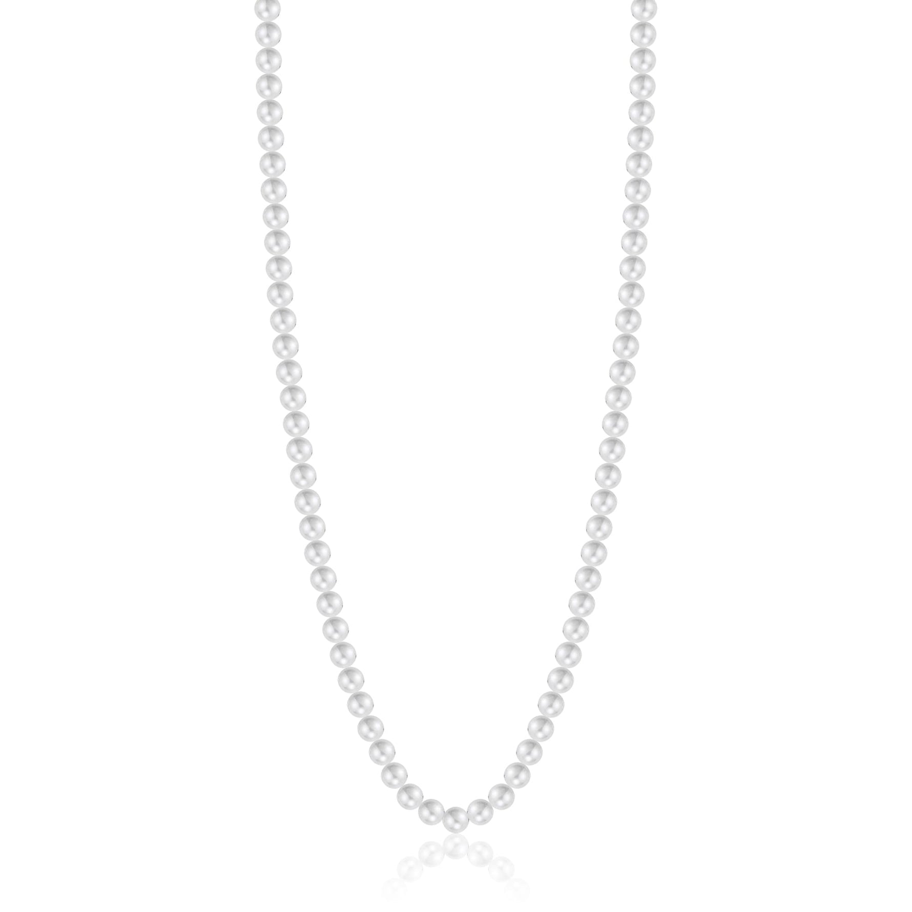 COLLANA DA DONNA IN ACCIAIO CON PERLE BIANCHE