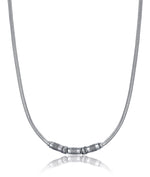 COLLANA IN ACCIAIO CON ELEMENTI IN ACCIAIO IP NERO ANTICATO