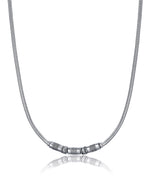COLLANA IN ACCIAIO CON ELEMENTI IN ACCIAIO IP NERO ANTICATO