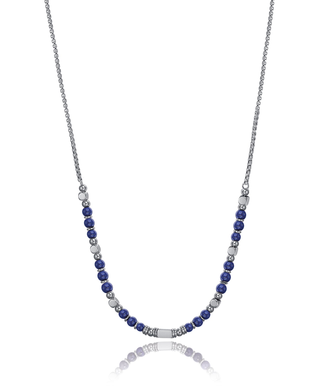 COLLANA IN ACCIAIO CON AGATA NERA