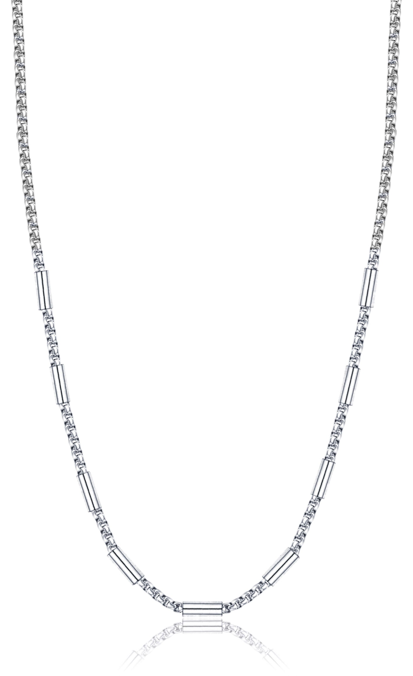 COLLANA DA UOMO IN ACCIAIO CON ELEMENTI ACCIAIO