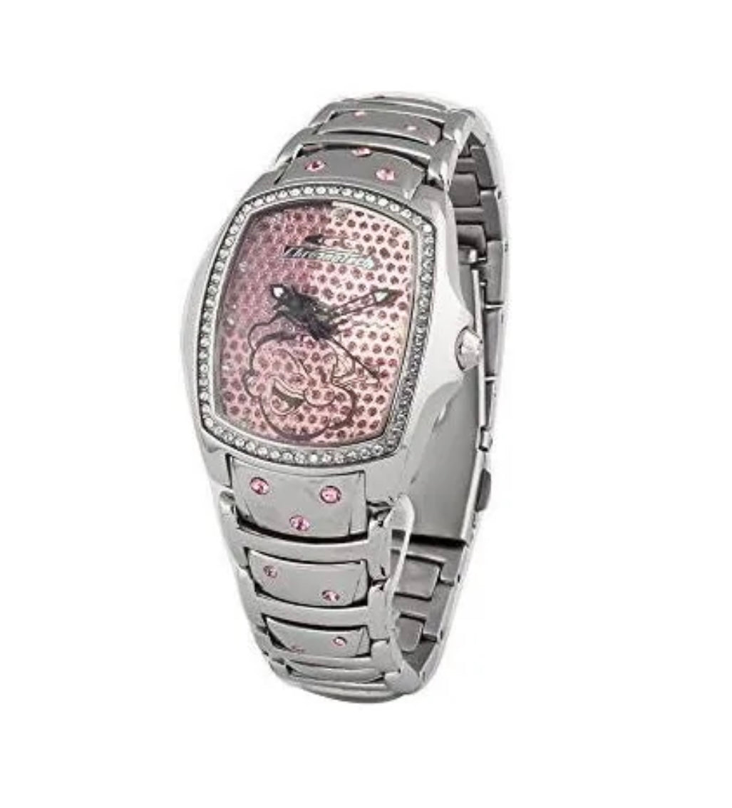Orologio Chronotech Cartoon da donna in acciaio e cristalli colorati - CT.7896LS/87M