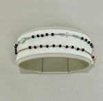 Bracciale rosario unisex in argento 925% e onice nero