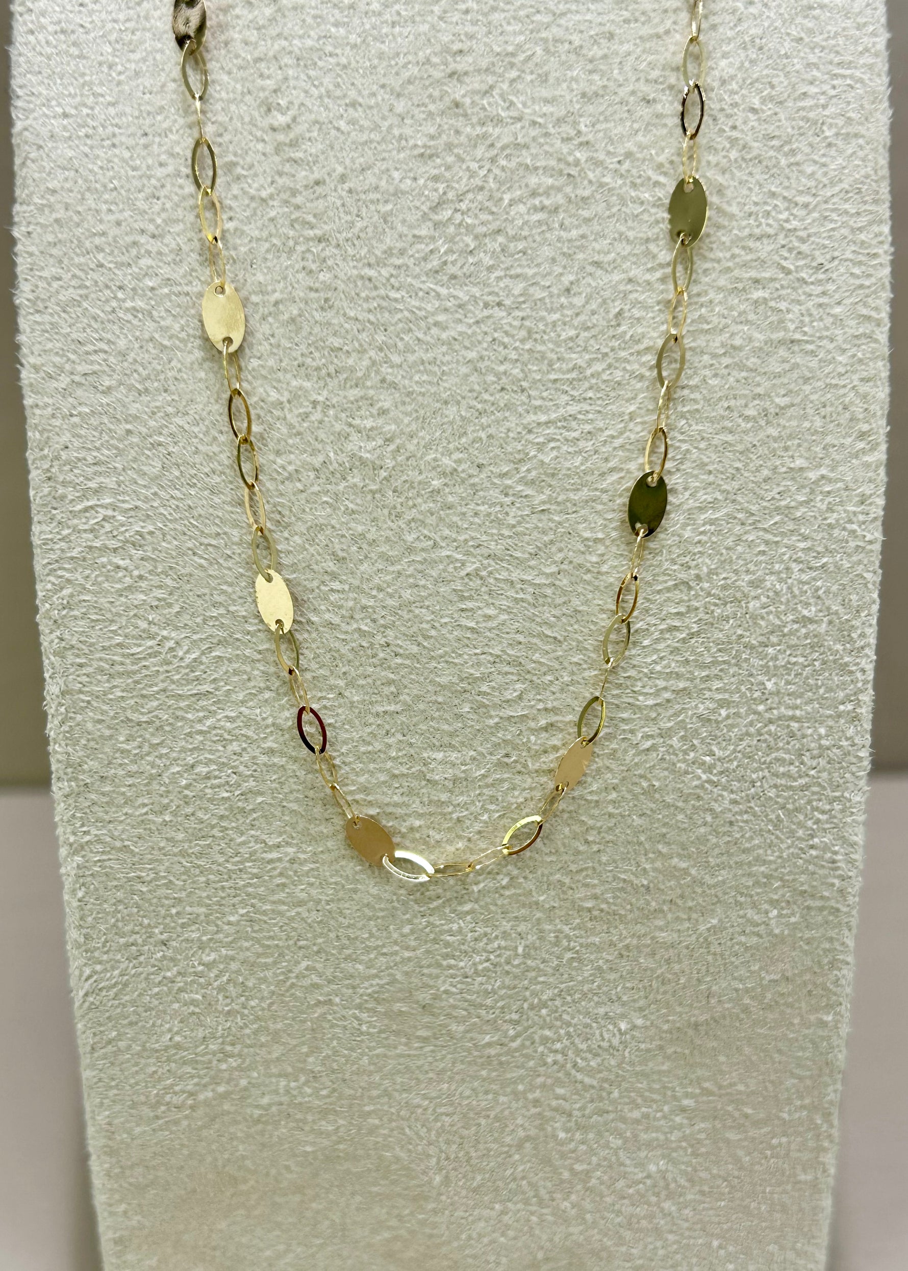 Collana specchio da donna in oro giallo 18kt