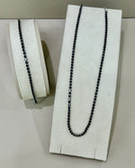 Collana e bracciale tennis unisex in acciaio e zirconi neri