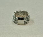 Anello/fascia in oro bianco 18kt