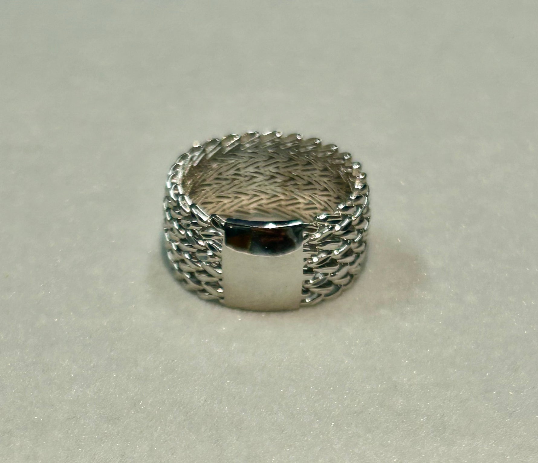 Anello/fascia in oro bianco 18kt