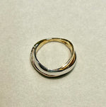 Anello in oro 18kt nei tre colori dell’oro