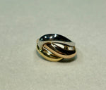 Anello in oro 18kt nei tre colori dell’oro