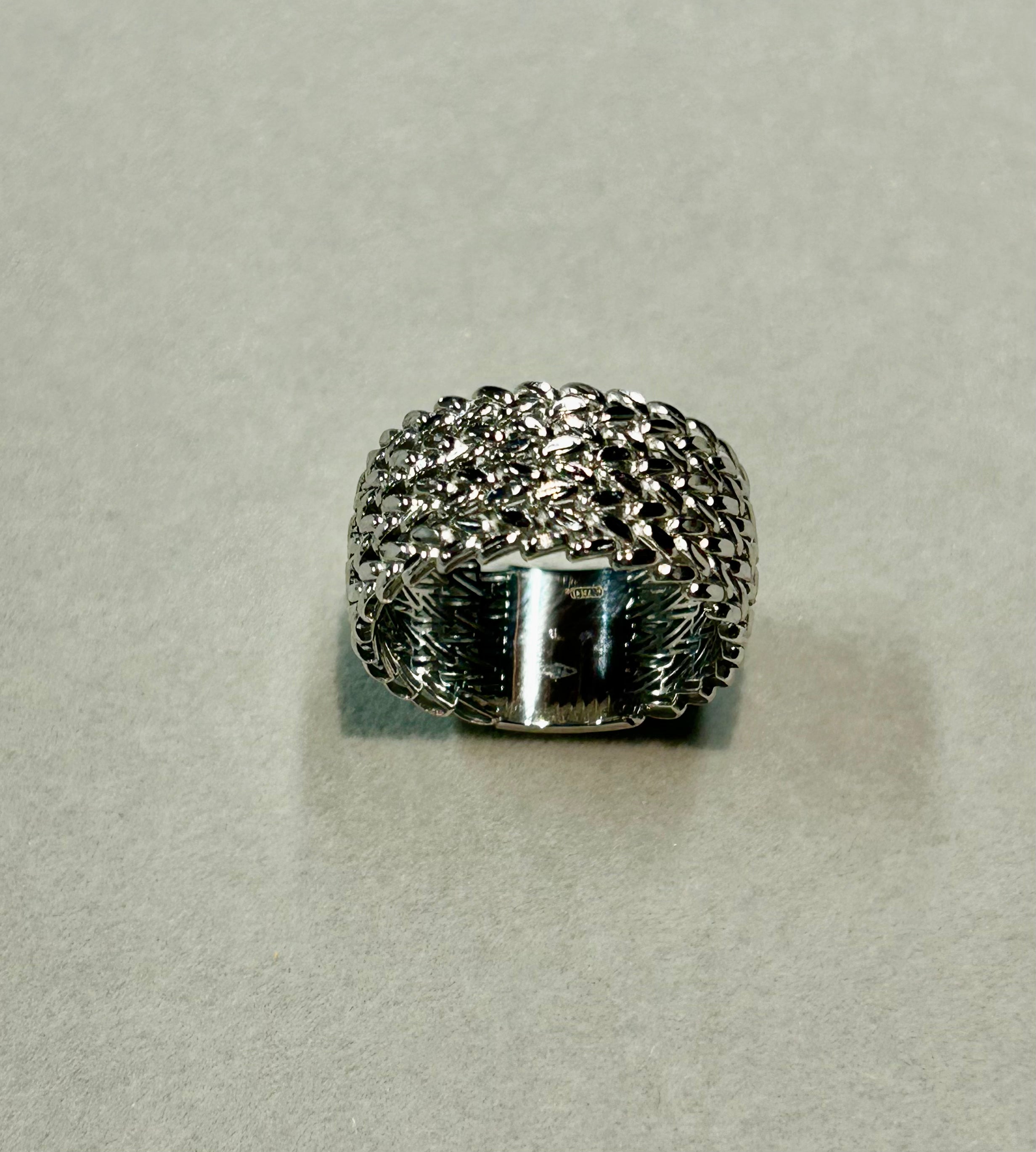 Anello/fascia in oro bianco 18kt