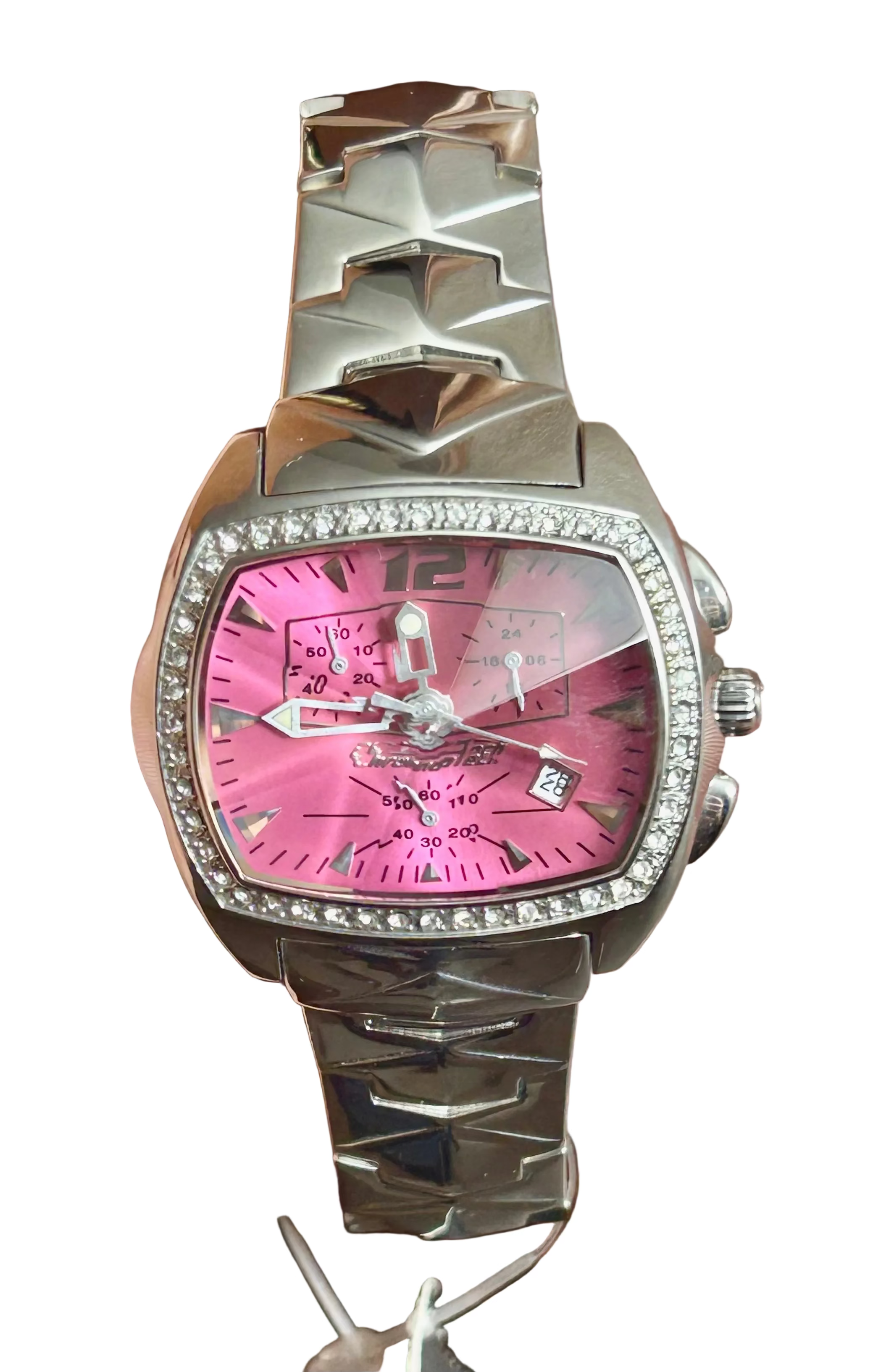 Orologio Chronotech donna/unisex in acciaio e cristalli funzione cronografo - CT.2185LS/07M
