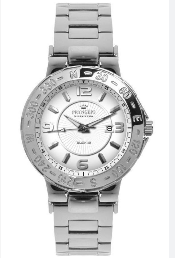 Orologio Pryngeps unisex Timonier in acciaio a quarzo con datario- A691/M