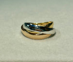 Anello in oro 18kt nei tre colori dell’oro