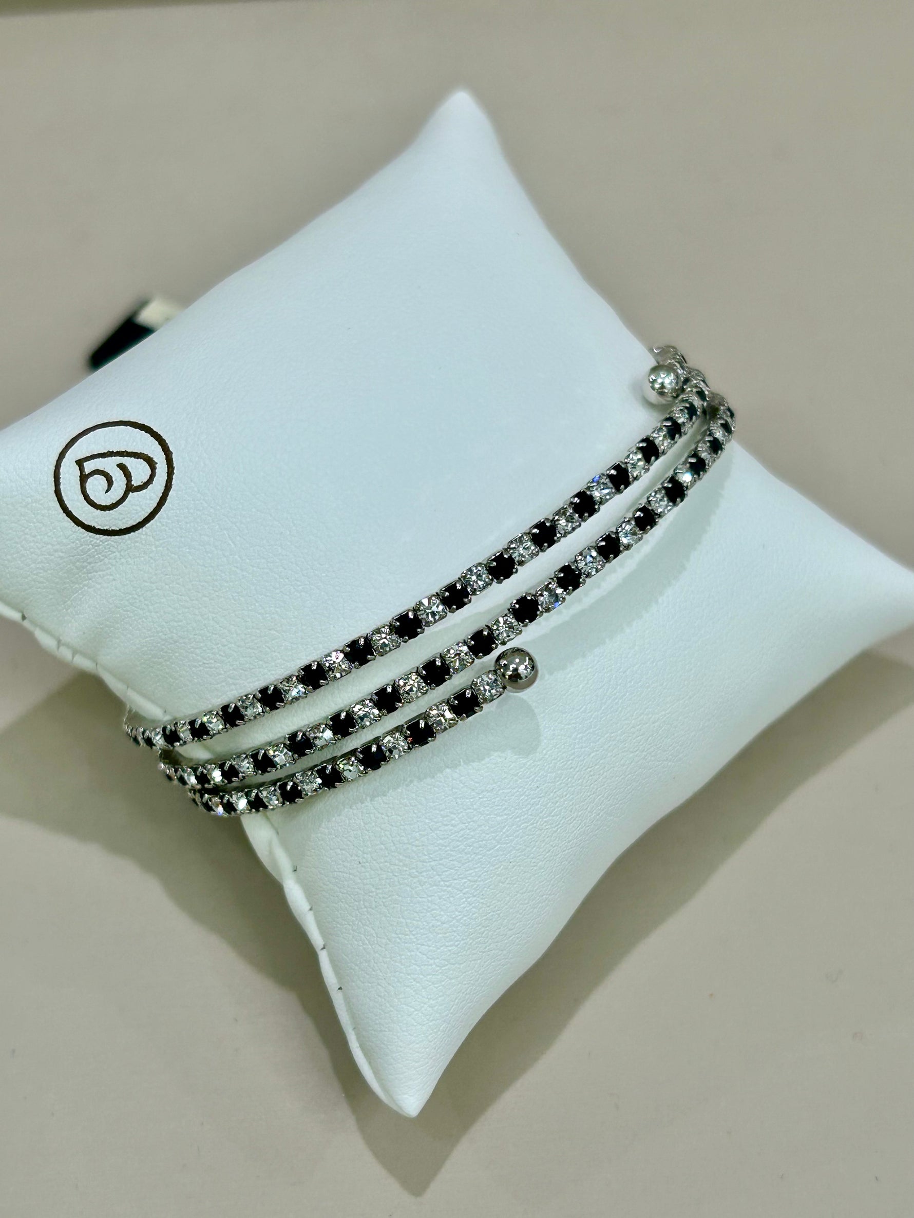 Bracciale donna aspirale 1AR con cristalli colorati e ottone 418514