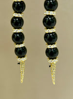 Orecchini modello Cartier in argento dorato 925% e onice nero