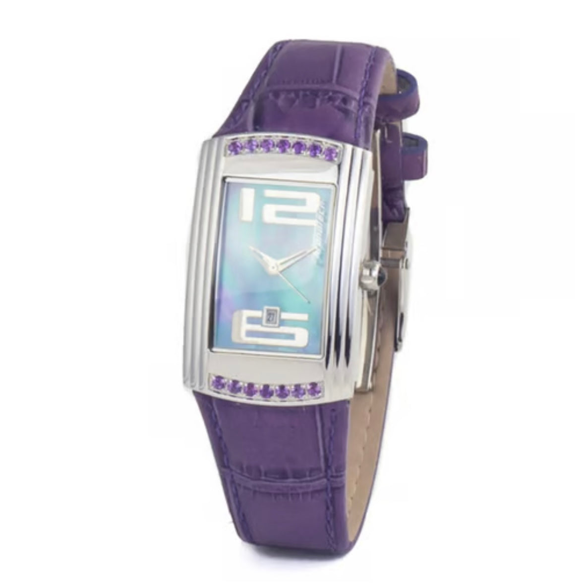 Orologio Chronotech donna cassa rettangolare con cristalli - CT.7017L/08S