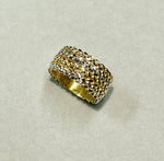 Anello/fascia in oro 18kt bicolore -GIALLO/BIANCO