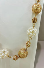 Collana alta bigiotteria con micro perle 60cm