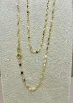 Collana specchio da donna in oro giallo 18kt