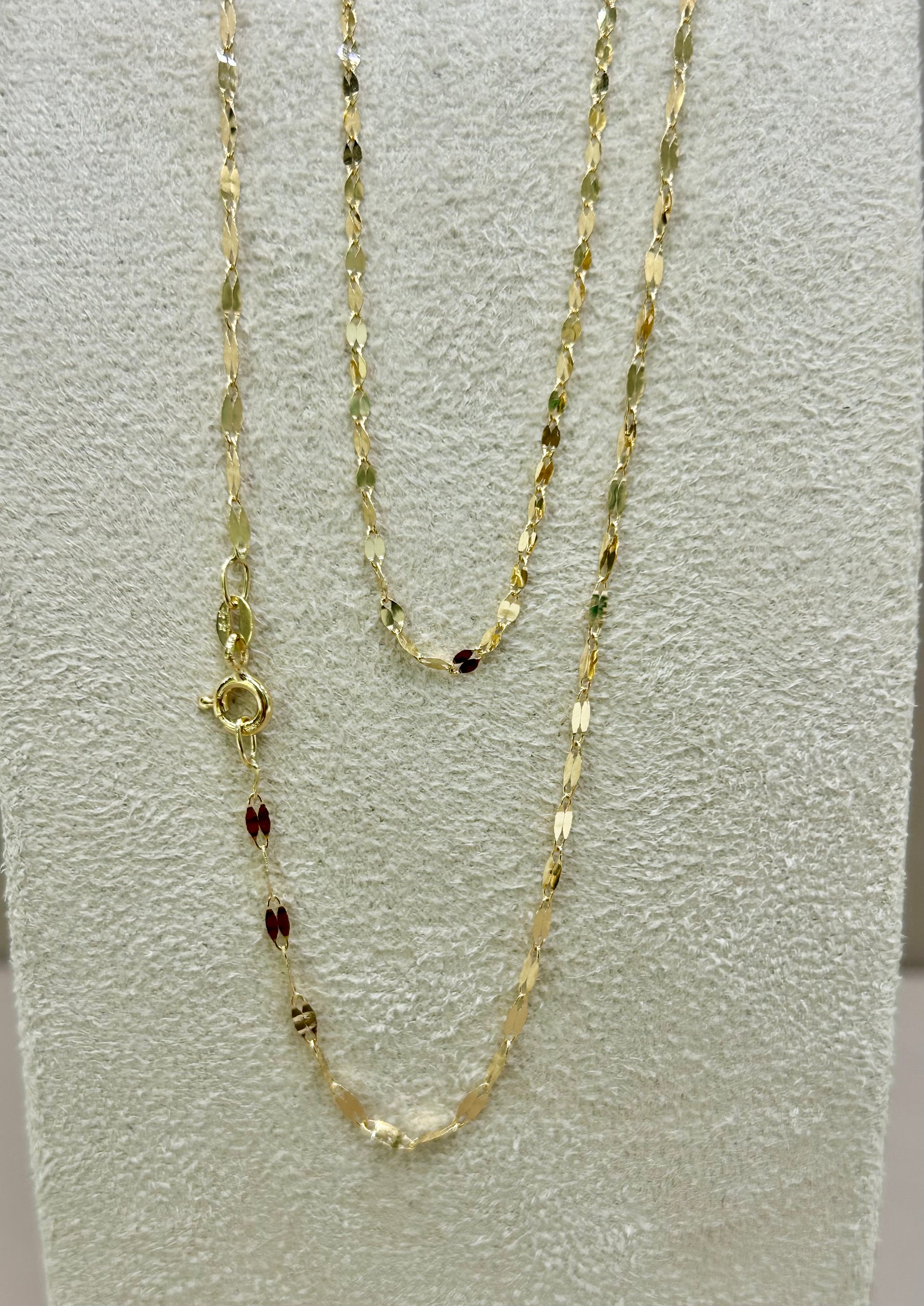 Collana specchio da donna in oro giallo 18kt