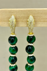 Orecchini modello Cartier in argento 925% e Agata verde