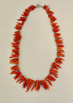 Collana girocollo in corallo autentico a forma di rami
