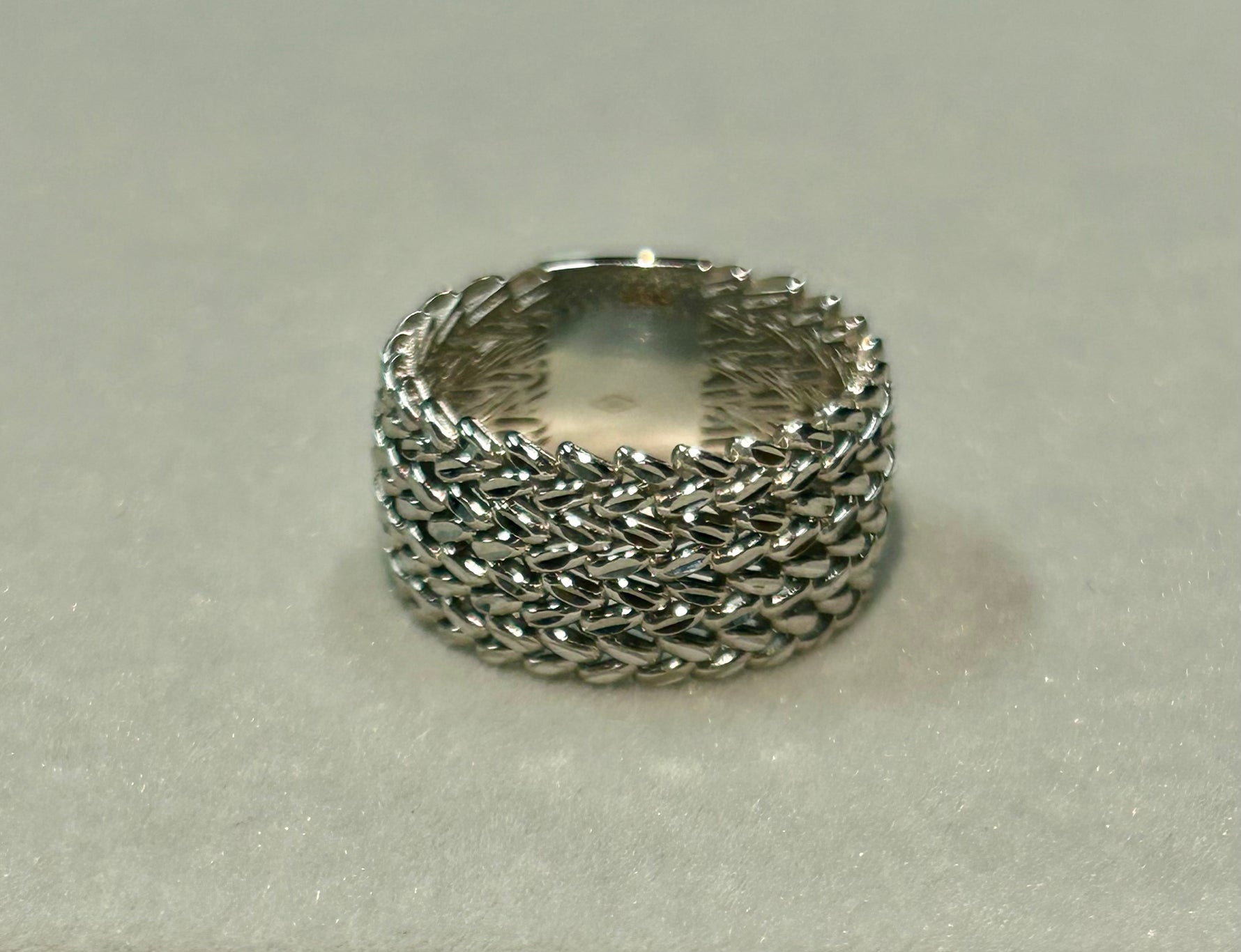 Anello/fascia in oro bianco 18kt