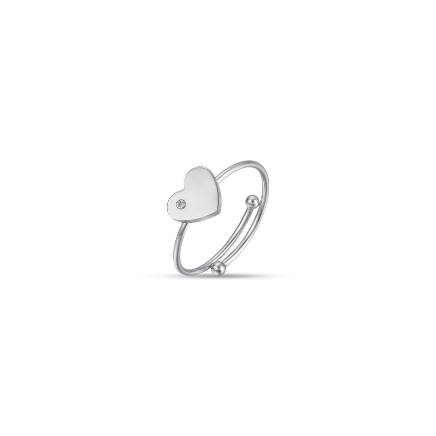 ANELLO IN ACCIAIO CON CUORE