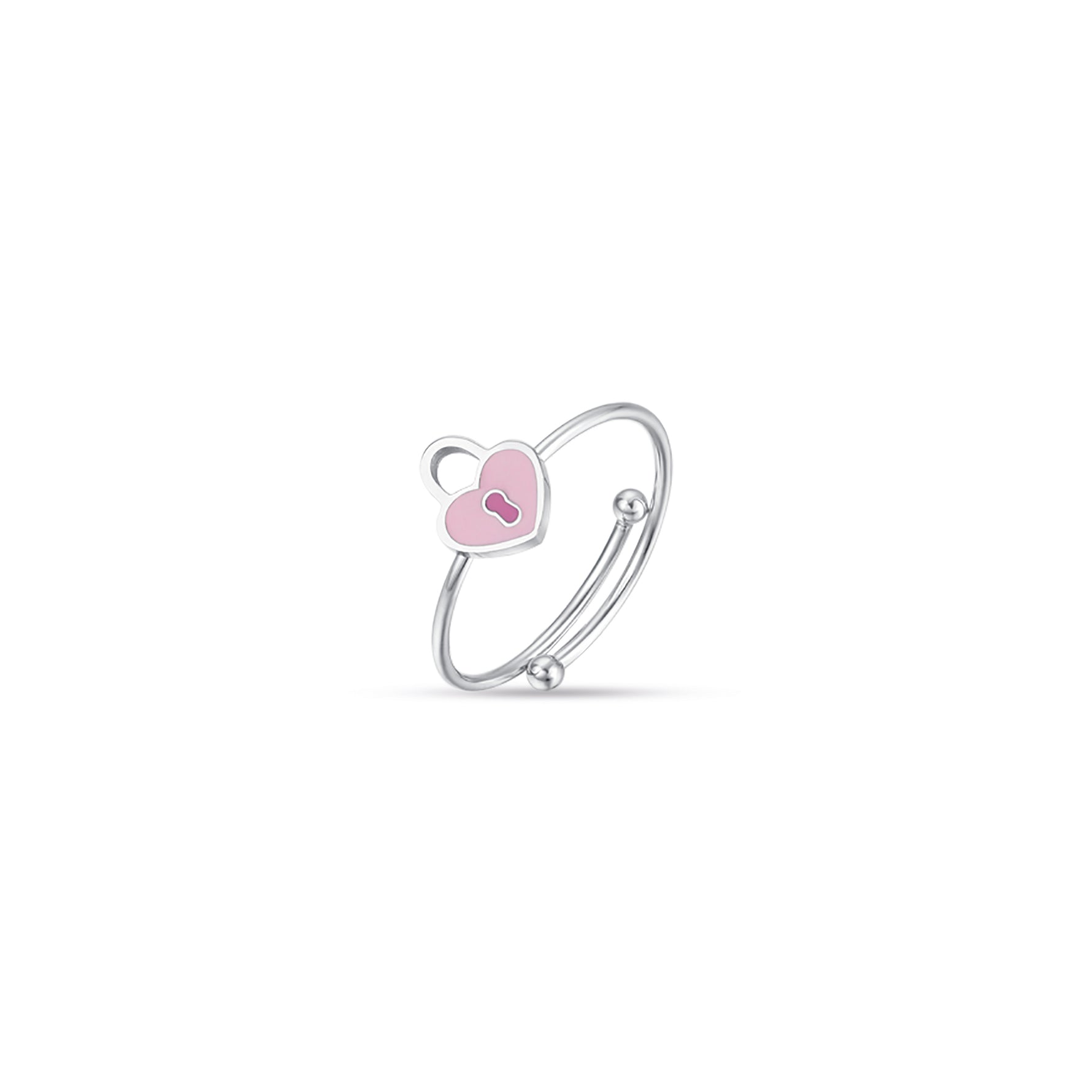 ANELLO IN ACCIAIO CON CUORE LUCCHETTO