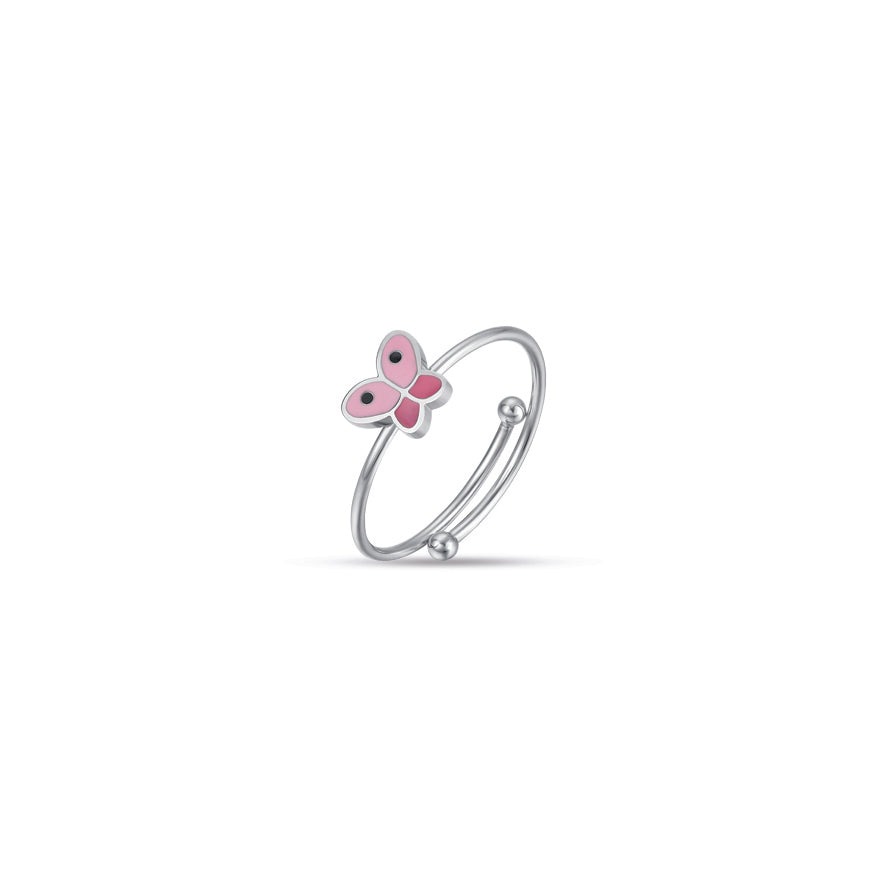 ANELLO IN ACCIAIO CON FARFALLA