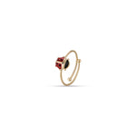 ANELLO IN ACCIAIO IP GOLD CON COCCINELLA