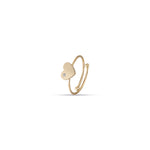 ANELLO IN ACCIAIO IP GOLD CON CUORE