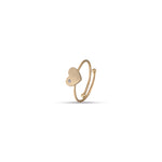 ANELLO IN ACCIAIO IP GOLD CON CUORE