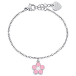 BRACCIALE IN ACCIAIO CON FIORE